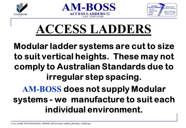AM-BOSS Access Ladders vs Modular Systems
